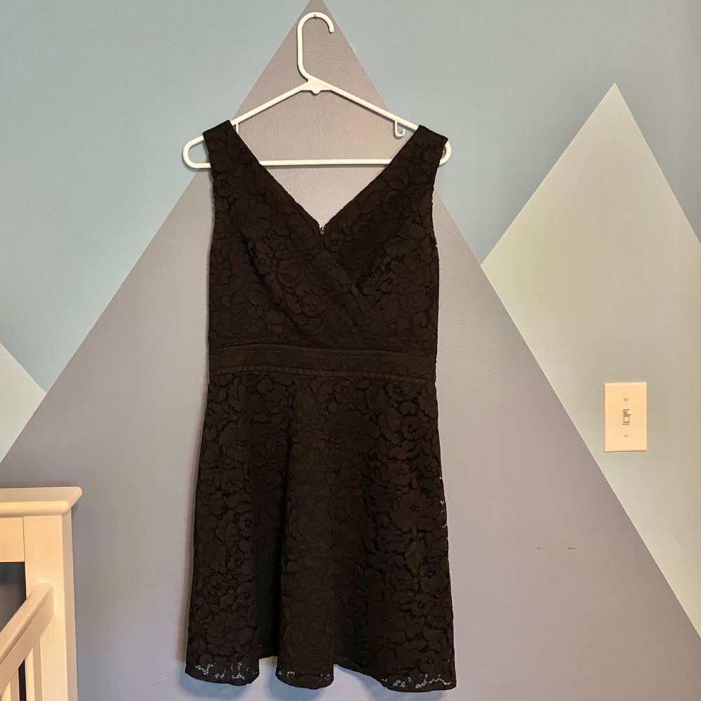 6P Navy Ann Taylor Loft Lace Dress